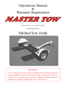 tilt-Bed tow Dolly