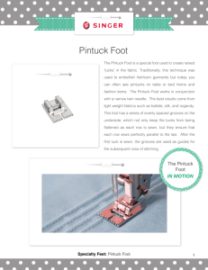 Pintuck Foot