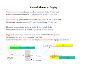 Virtual Memory: Paging