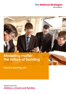 Modelling matter: the nature of bonding