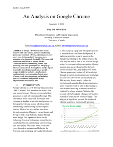 An Analysis on Google Chrome - Courses