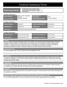 Contract Summary Form