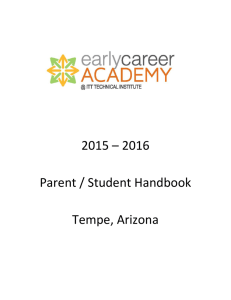 2015 – 2016 Parent / Student Handbook Tempe, Arizona