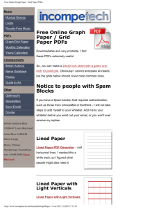 Free Online Graph Paper / Grid Paper PDFs