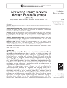 Marketing library services through Facebook groups