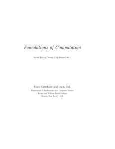 Foundations Of Computation, Version 2.3.1