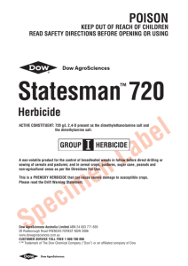 Statesman 720 Herbicide label