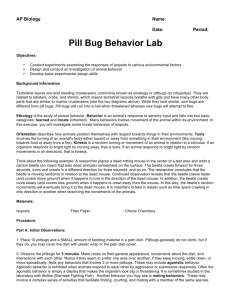 AP Biology Pill Bug Lab draft