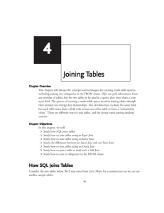 Joining T Joining Tables - Franklin, Beedle & Associates