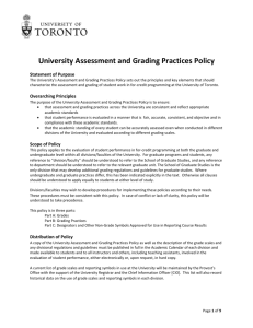 University Assessment and Grading Practices Policy