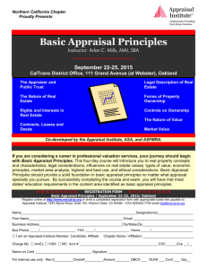 Basic Appraisal Principles - California Chapter • ASFMRA