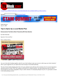 Tips to Spice Up a Local Market Plan