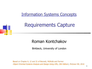 Requirements Capture - Department of Computer Science and