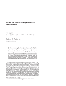 Income and Wealth Heterogeneity in the Macroeconomy