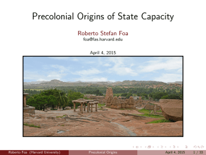 Precolonial Origins of State Capacity