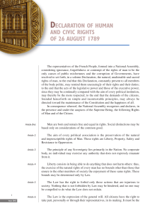 declaration of human and civic rights of 26 august 1789