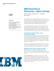 IBM SmartCloud Enterprise – object storage