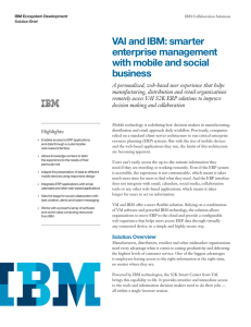 VAI and IBM: smarter enterprise management with mobile and social