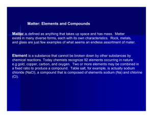 Matter: Elements and Compounds