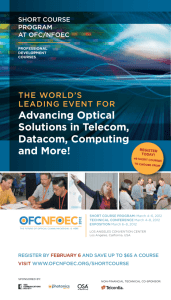 Advancing Optical Solutions in Telecom, Datacom, Computing and