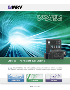 Optical Transport Solutions Brochure