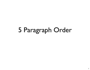 5-Paragraph Order Brief