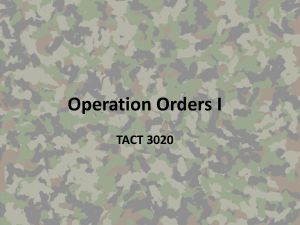 5 Paragraph Operation Order