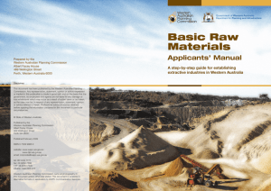 Basic Raw Materials - Department of Planning