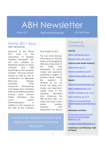 Newsletter 41 (Winter 2011) - Association of Business Historians