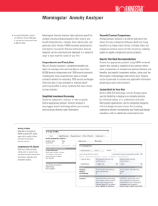 Morningstar® Annuity AnalyzerSM