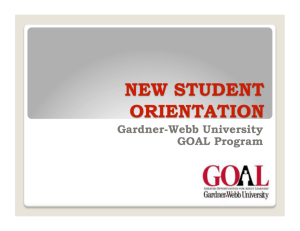 Gardner-Webb University GOAL Program