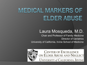 Medical Markers of Elder Abuse - Center of Excellence on Elder