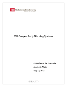 CSU Early Warning Systems Report