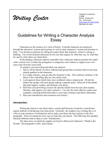 Character Analysis Essay - Tidewater Community College