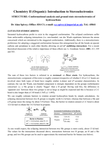 Chemistry II (Organic): Introduction to Stereoelectronics