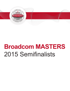 Broadcom MASTERS 2015 Semifinalists - The Society