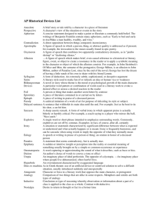 AP Rhetorical Devices List - HHS-English-IV
