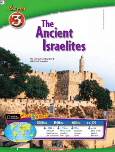 Chapter 3: The Ancient Israelites