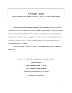 Resource Guide for the San Marcos Area and