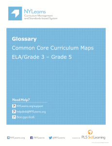 Glossary Common Core Curriculum Maps ELA/Grade 3 – Grade 5