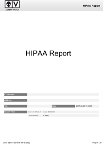 HIPAA Report