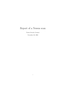 Report of a Nessus scan