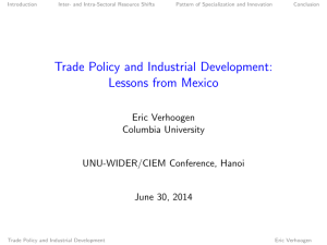 Trade Policy and Industrial Development: Lessons from - unu