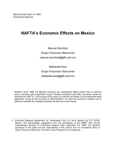 NAFTA's Economic Effects on Mexico