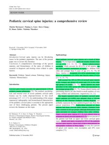Pediatric cervical spine injuries: a comprehensive review