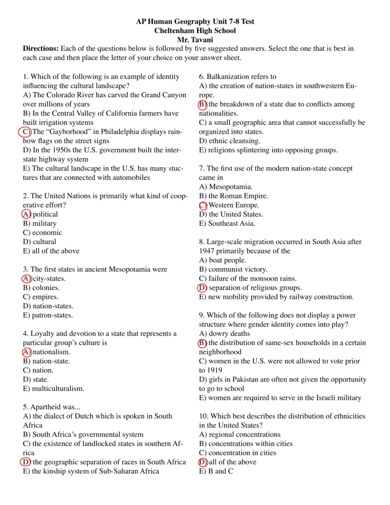 visual geography tests