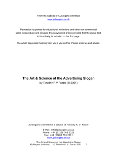 The Art & Science of the Advertising Slogan