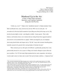 Manhood Up in the Air: A Study of Male Flight Attendants