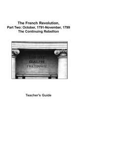 French Revolution Part 2 Blackline Masters