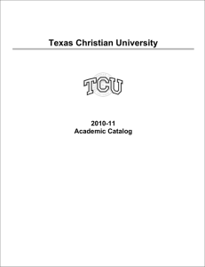 TCU Catalog - Texas Christian University